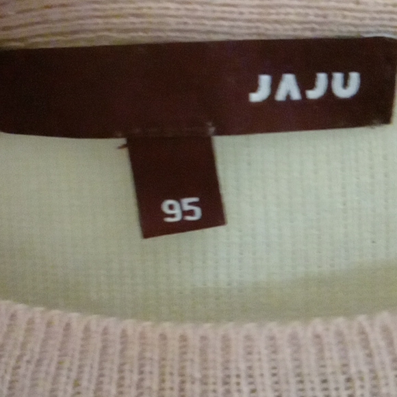 Jaju pink striped sweater size M 5 for 10 - Picture 2 of 3